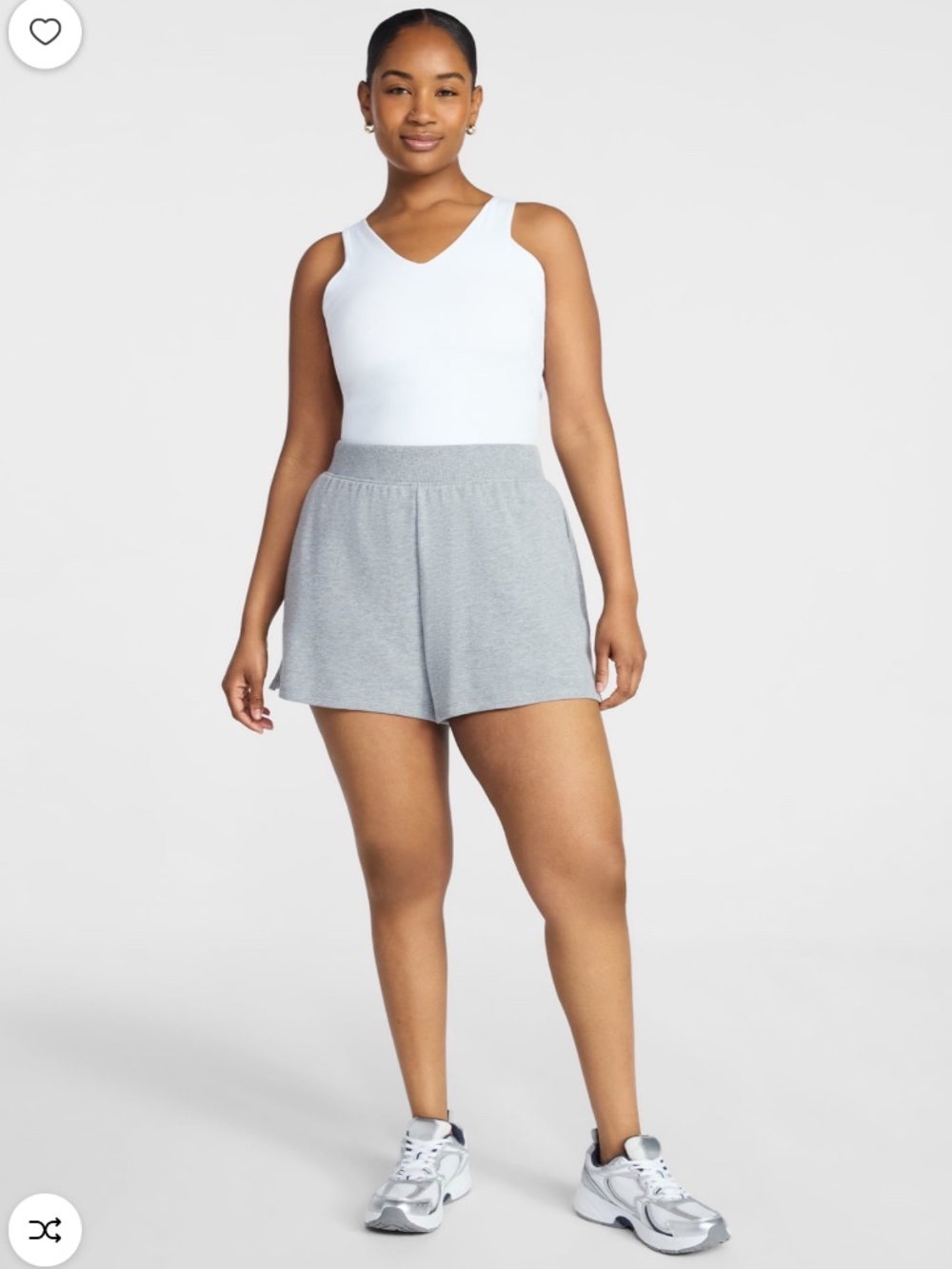 Athletic Works Women’s Gray French Terry Bermuda Shorts 3” Inseam Size XL NWT - Picture 2 of 9